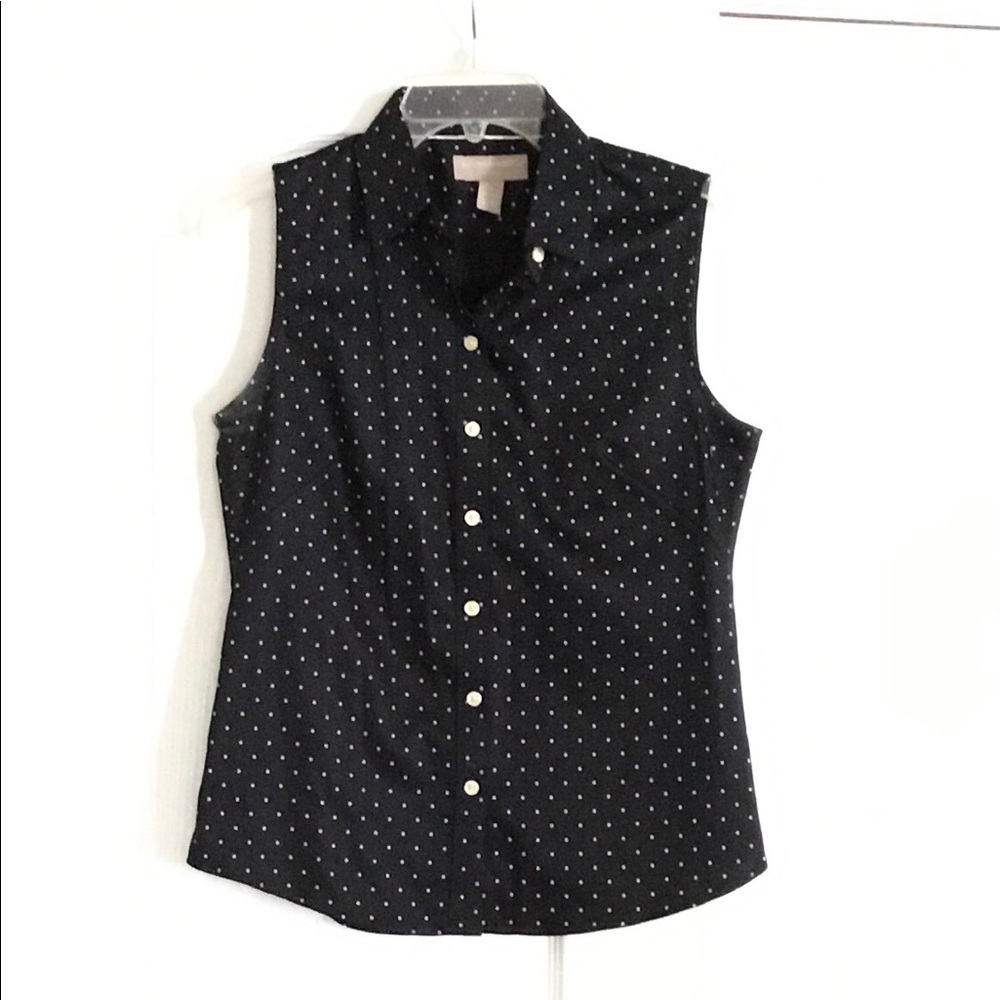 Bottom down non iron sleeveless shirt